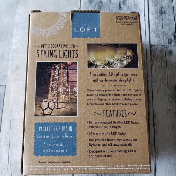 Gold Leaf Battery Operated String Lights - Picture 4 of 4